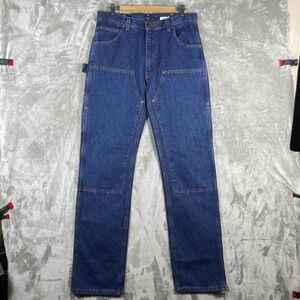 Key Double Front Logger Jeans Mens 34x36 Blue NWT Relaxed Fit Carpenter Denim